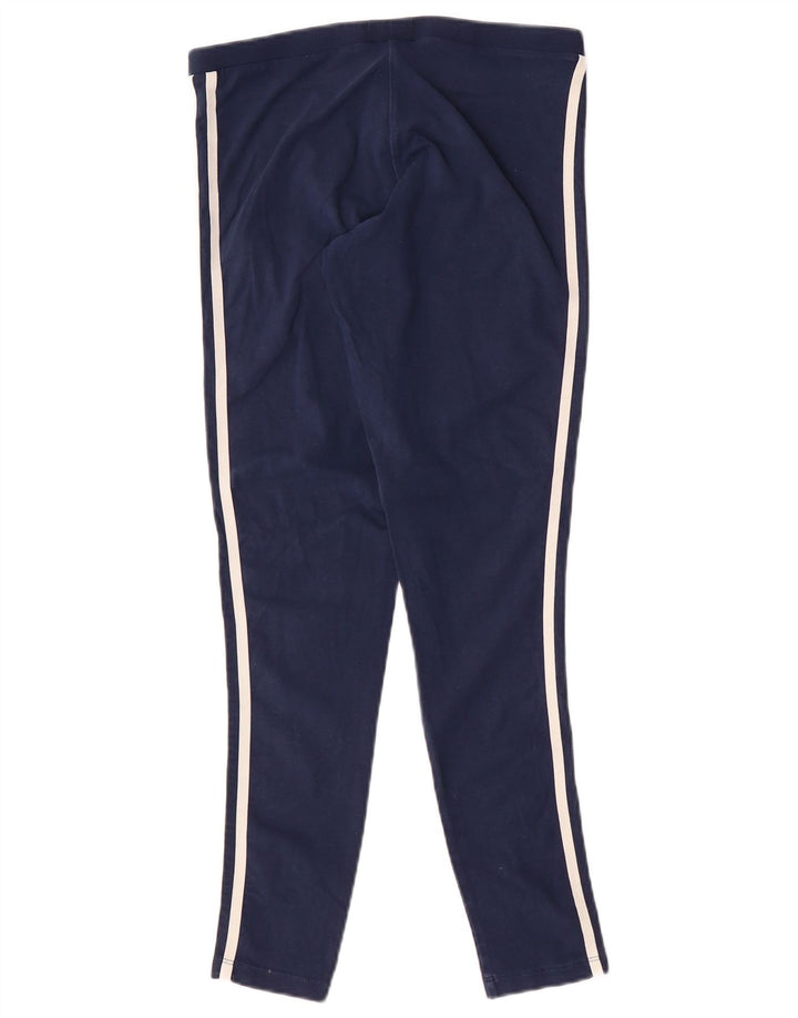 Leggings Adidas Femininas UK 12 Médio Azul Marinho Algodão