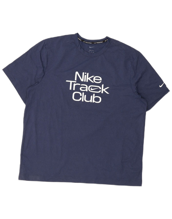 Camiseta Nike masculina Dri Fit Graphic Top XL azul marinho poliéster
