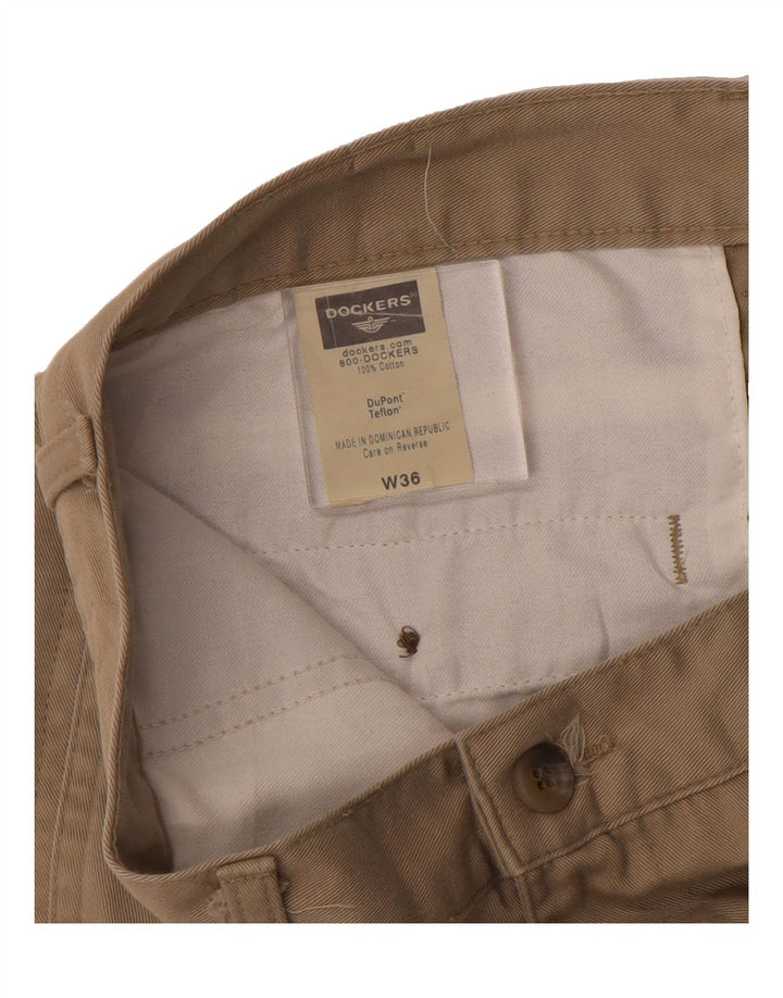 DOCKERS Mens Pegged Chino Shorts W36 Large Beige Cotton Vintage Dockers and Second-Hand Dockers from Messina Hembry 