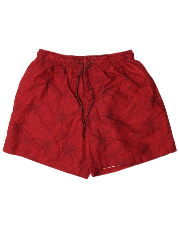 Shorts de natação masculino Mountain Warehouse poliéster floral vermelho médio