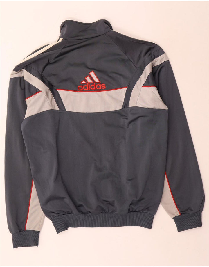 Adidas Mens Graphic Tracksuit Top Jacket UK 38/40 Medium Grey Colourblock