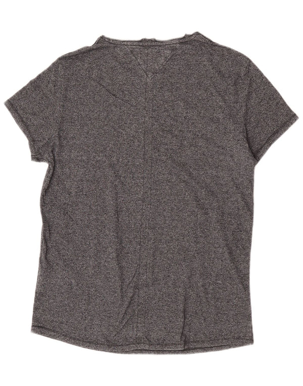 Camiseta feminina Tommy Hilfiger UK 14 algodão cinza médio