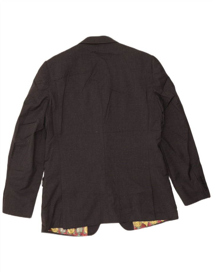 Terno masculino Ted Baker com 2 botões e 2 peças Reino Unido 40 grande W34 L31 lã cinza