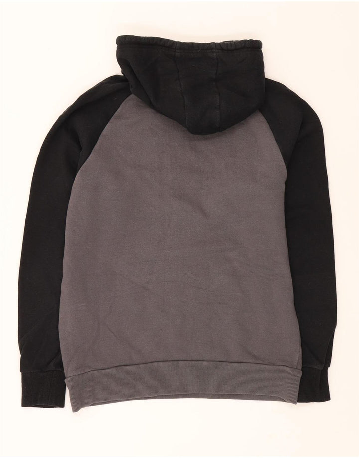 ELLESSE Mens Graphic Hoodie Jumper Medium Grey Colourblock Cotton Vintage Ellesse and Second-Hand Ellesse from Messina Hembry 