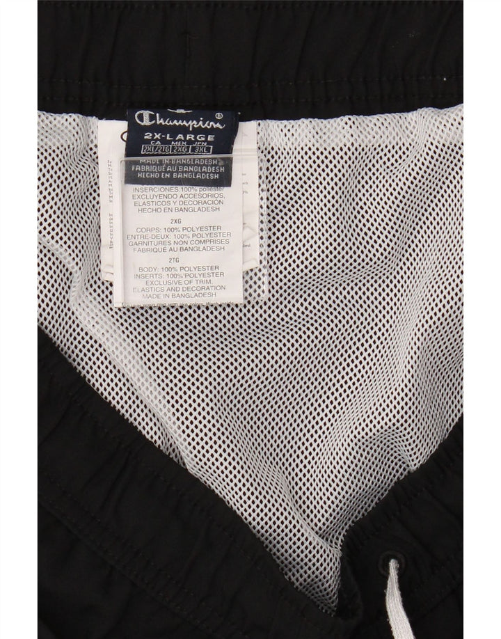 Shorts esportivos gráficos masculinos Champion 2XL poliéster preto