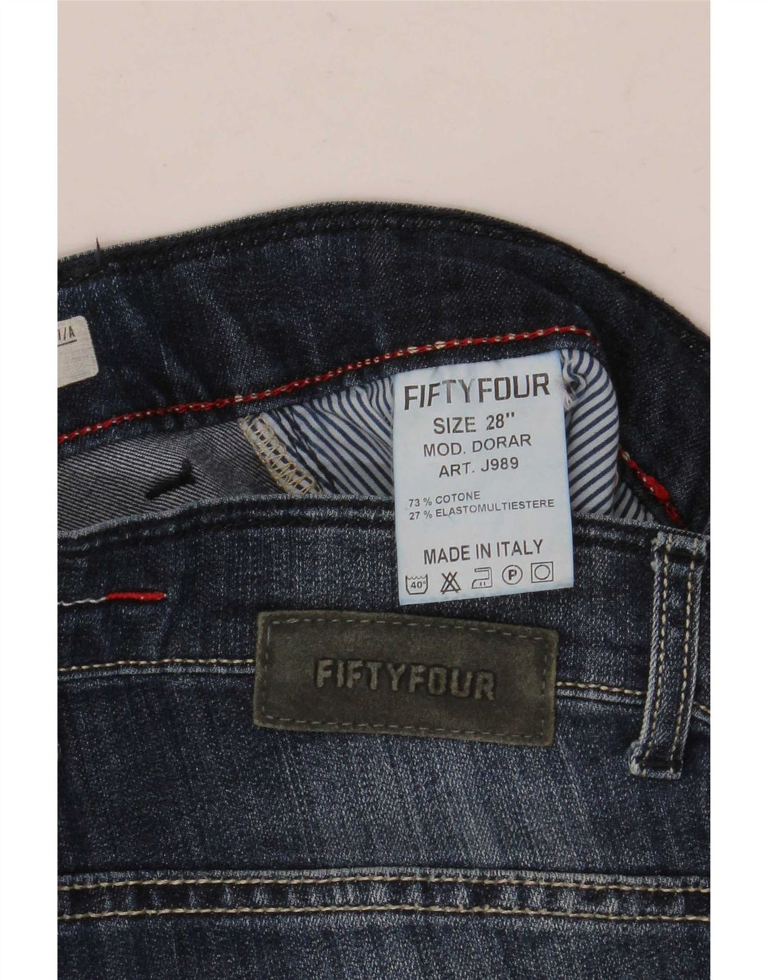 Fifty Four Womens Dorar Slim Jeans W28 L34 Azul Algodão