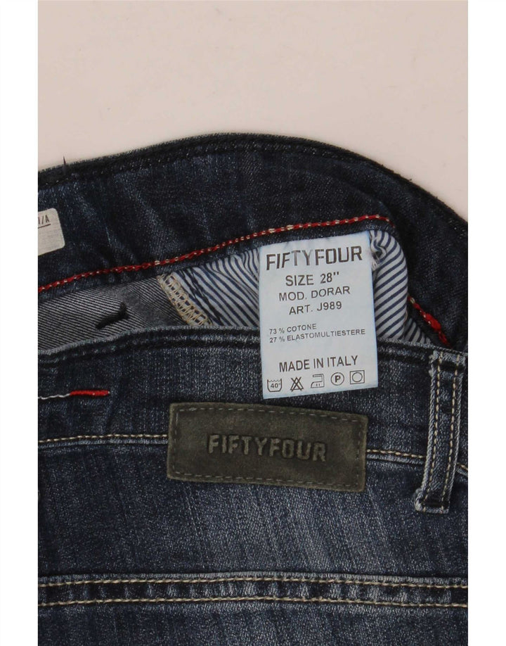 Fifty Four Womens Dorar Slim Jeans W28 L34 Azul Algodão