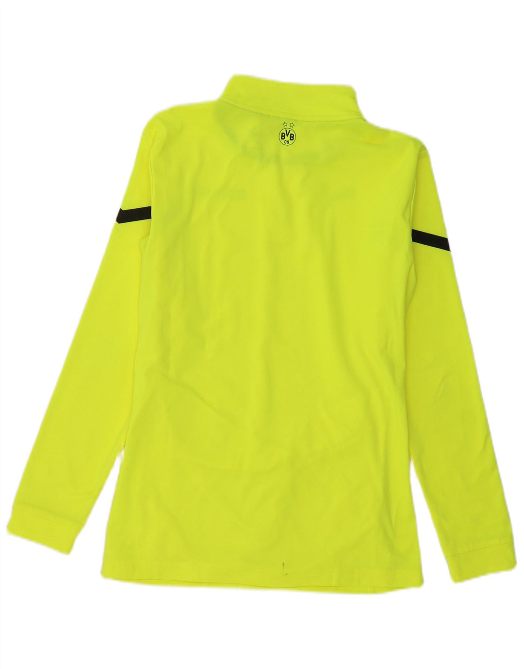 PUMA Mens BVB Dortmund Zip Neck Pullover Treino Top Pequeno Amarelo