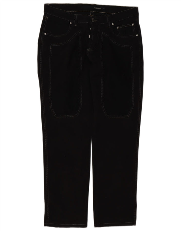 Jeans retos masculinos Jeckerson W36 L32 algodão preto