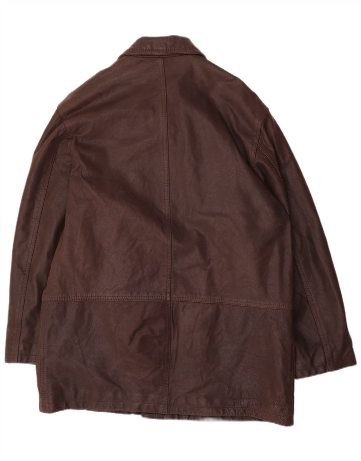 Jaqueta de couro masculina CONBIPEL UK 42 XL couro marrom