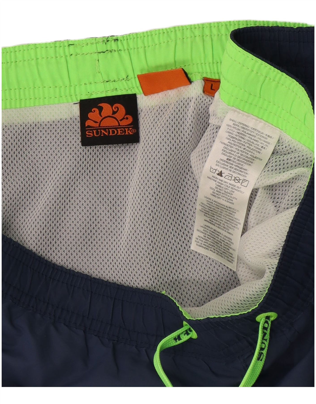 Shorts de natação masculino Sundek grande azul marinho nylon