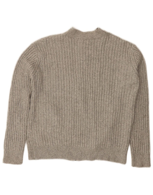 Suéter cardigã feminino Marks & Spencer UK 10 poliéster cinza pequeno