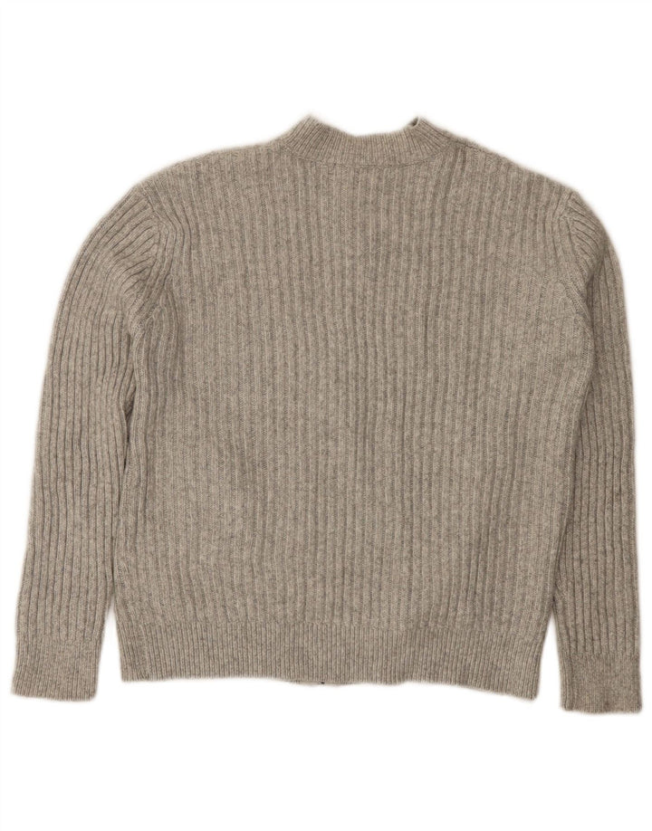 Suéter cardigã feminino Marks & Spencer UK 10 poliéster cinza pequeno