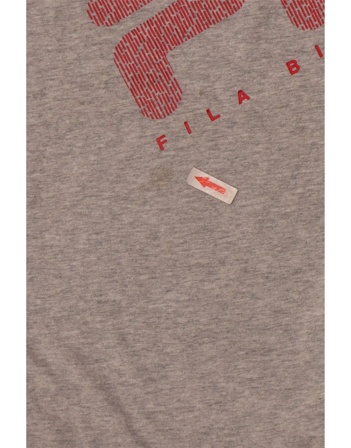 Camiseta masculina Fila Graphic cinza médio