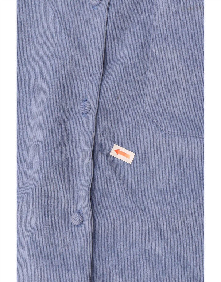 Zara Camiseta feminina oversized Reino Unido 14 poliéster azul médio