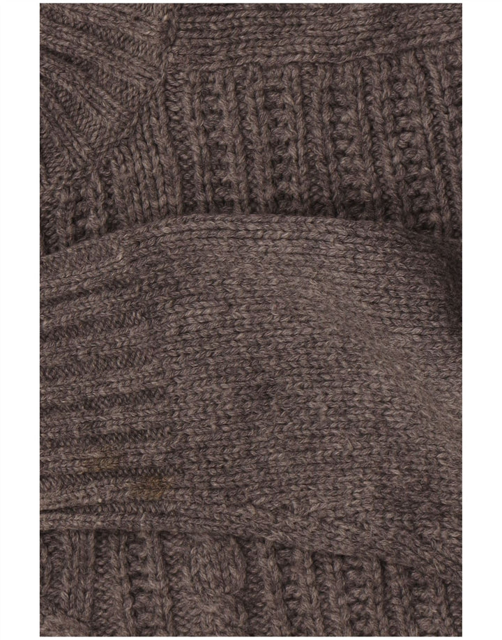 Suéter masculino Marks & Spencer Autograph com gola redonda grande cinza