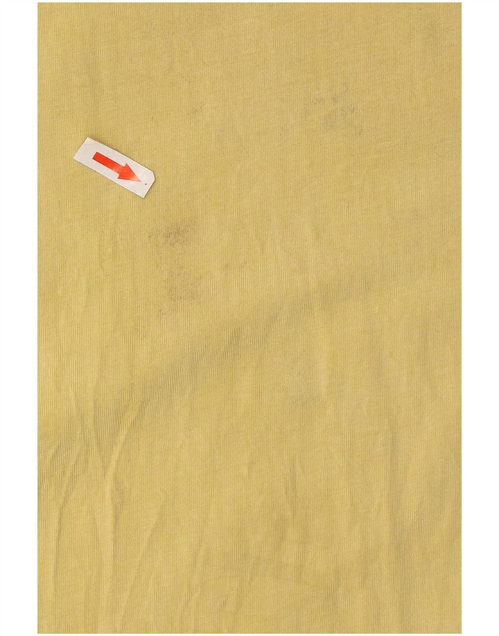 Camiseta masculina gráfica Volcom algodão amarelo médio