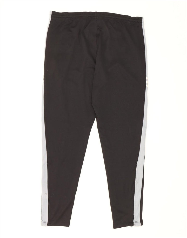 Calça de treino masculina Adidas UK 40/42 médio preto colorblock poliéster