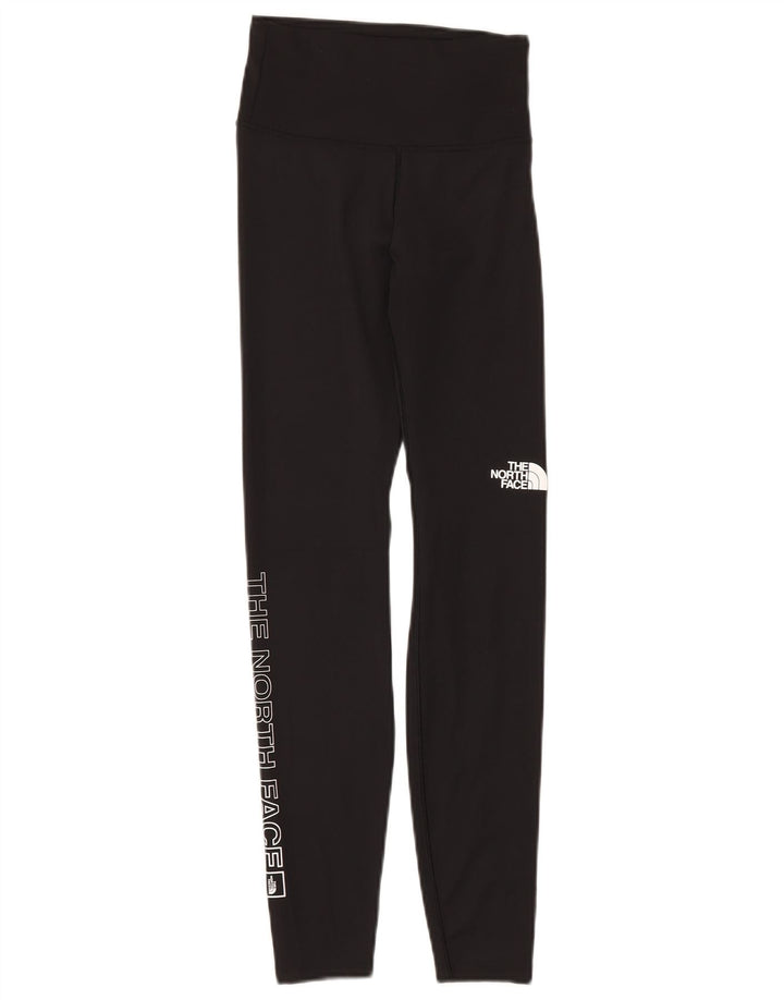 Leggings gráficas femininas The North Face UK 10 pequeno poliéster preto