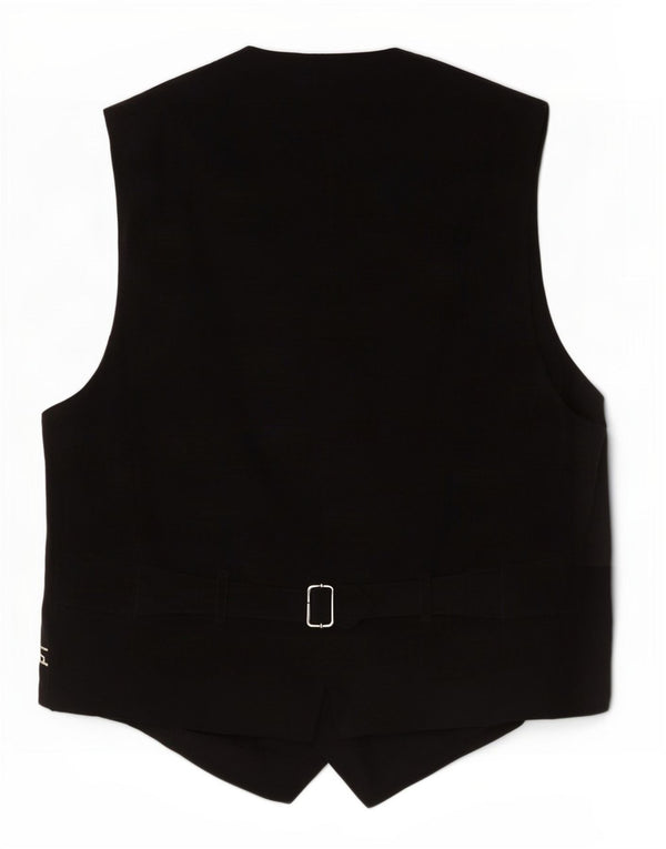 Fenn Wright Manson Womens Waistcoat UK 10 Small Black Geometric Silk