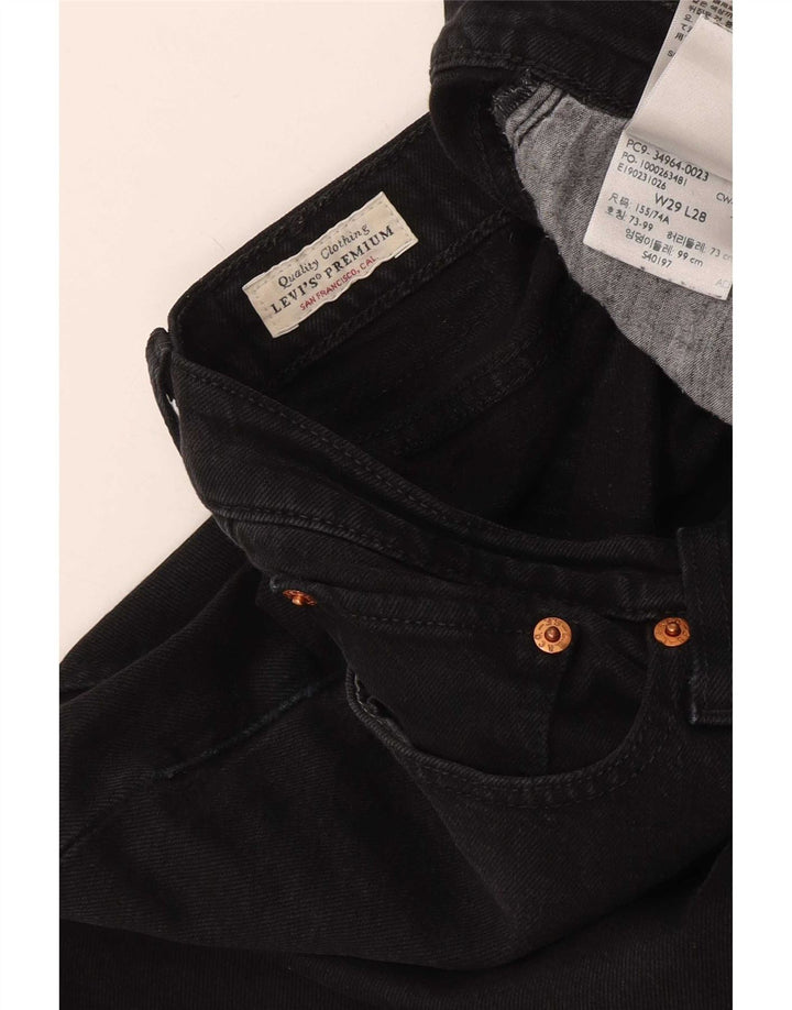 Calça jeans feminina Levi's Wedgie Straight W29 L28 algodão preto