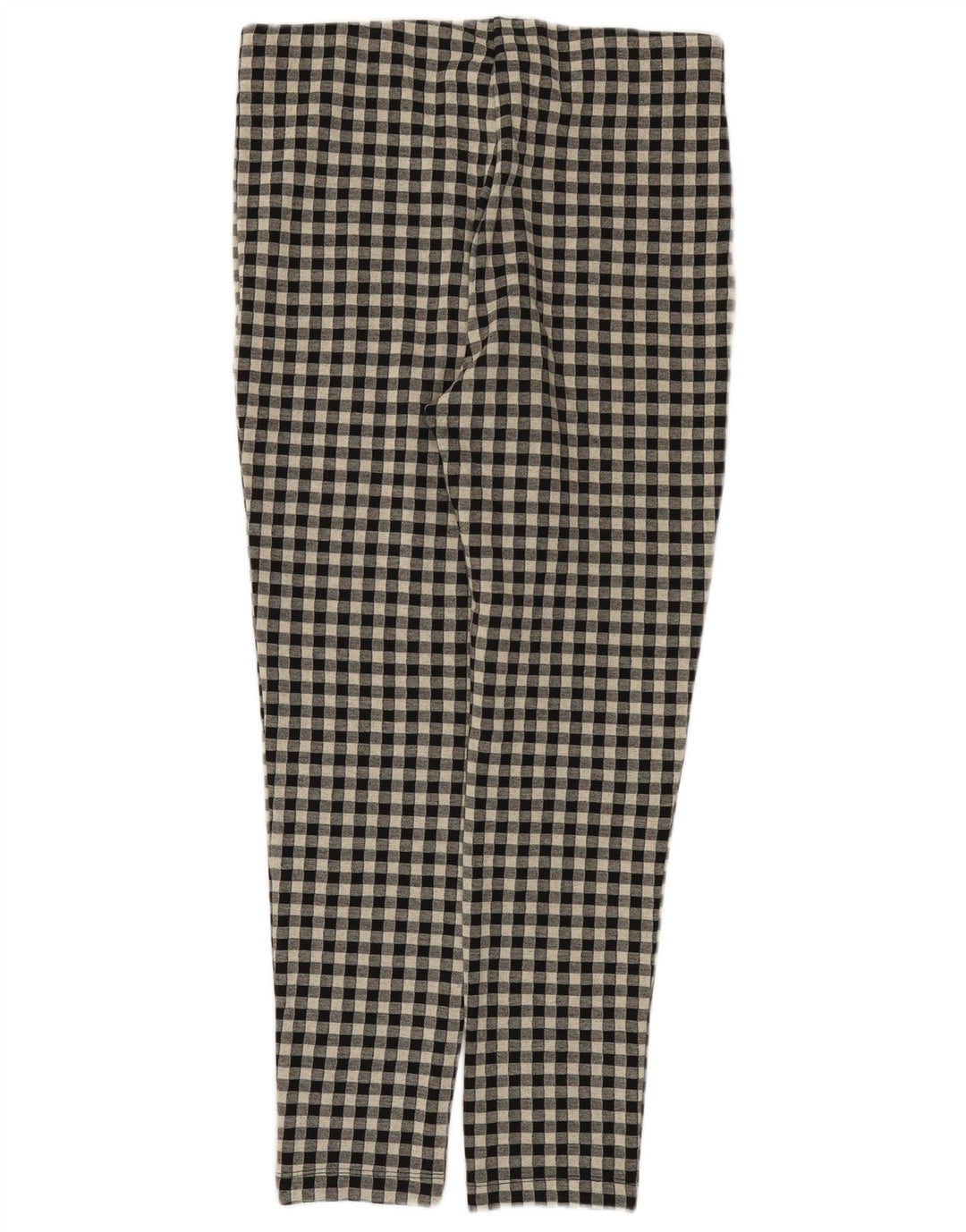 Calça feminina casual slim Zara XL W32 L27 poliéster guingão preto