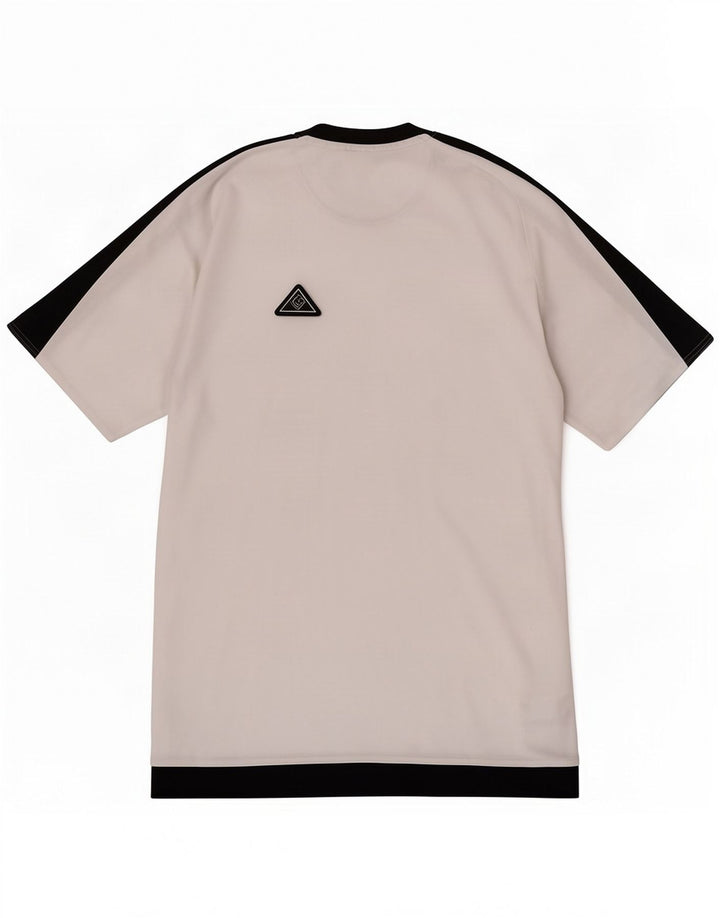 Adidas Mens Climalite Camiseta Top Pequeno Branco Colorblock Poliéster