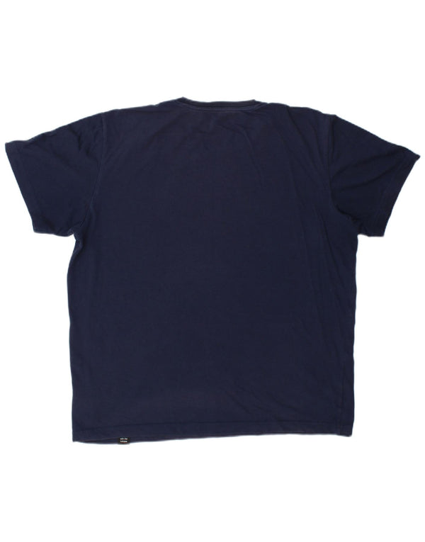 Camiseta Adidas Masculina Climalite Graphic Top Grande Algodão Azul Marinho