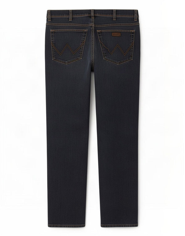 Wrangler Mens Regular Fit Straight Jeans W34 L30 Azul Marinho Algodão