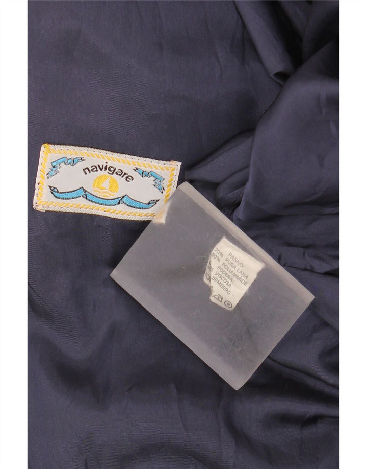 Jaqueta utilitária masculina Navigare UK 42 XL lã azul marinho