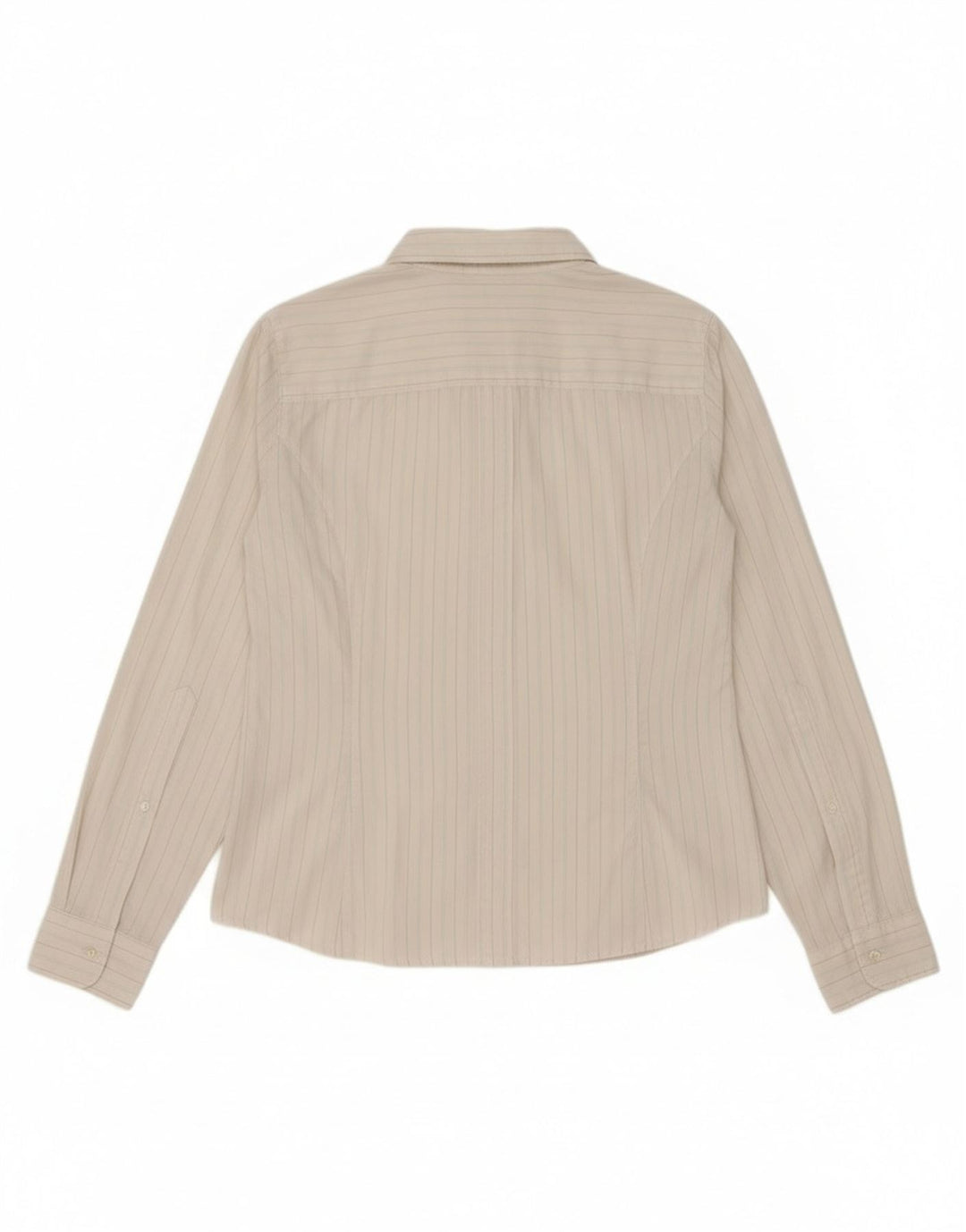 Camisa feminina Gas UK 16 grande listrada branca