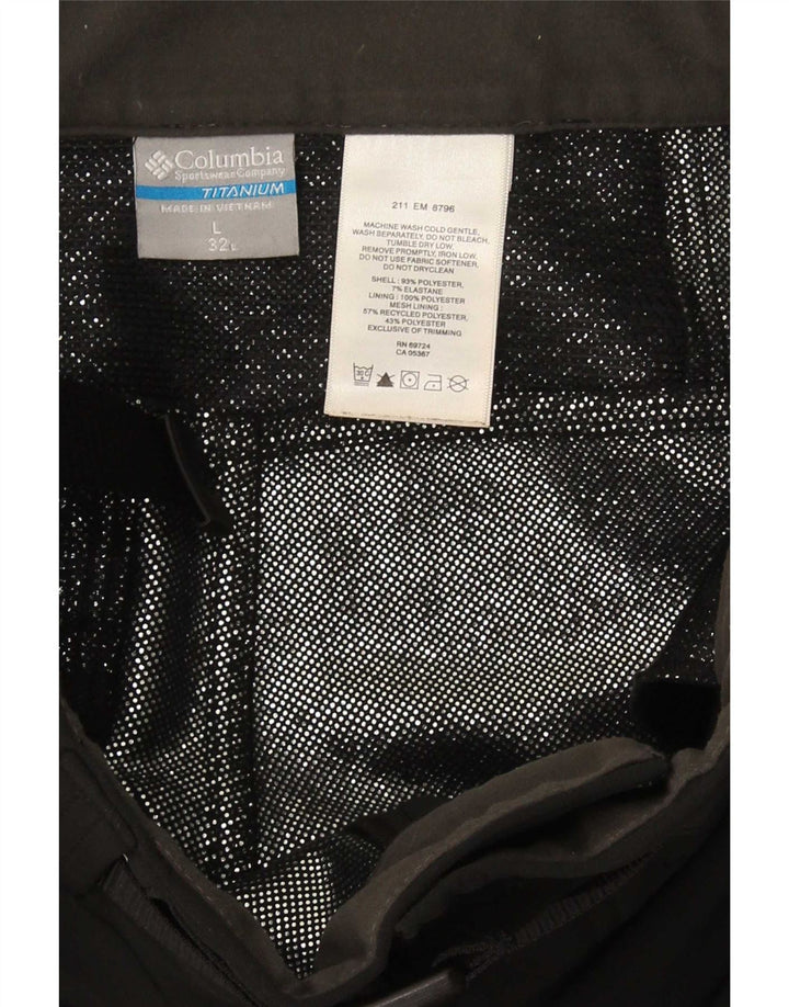 Columbia Mens Titanium Ski Calças Grande Poliéster Preto