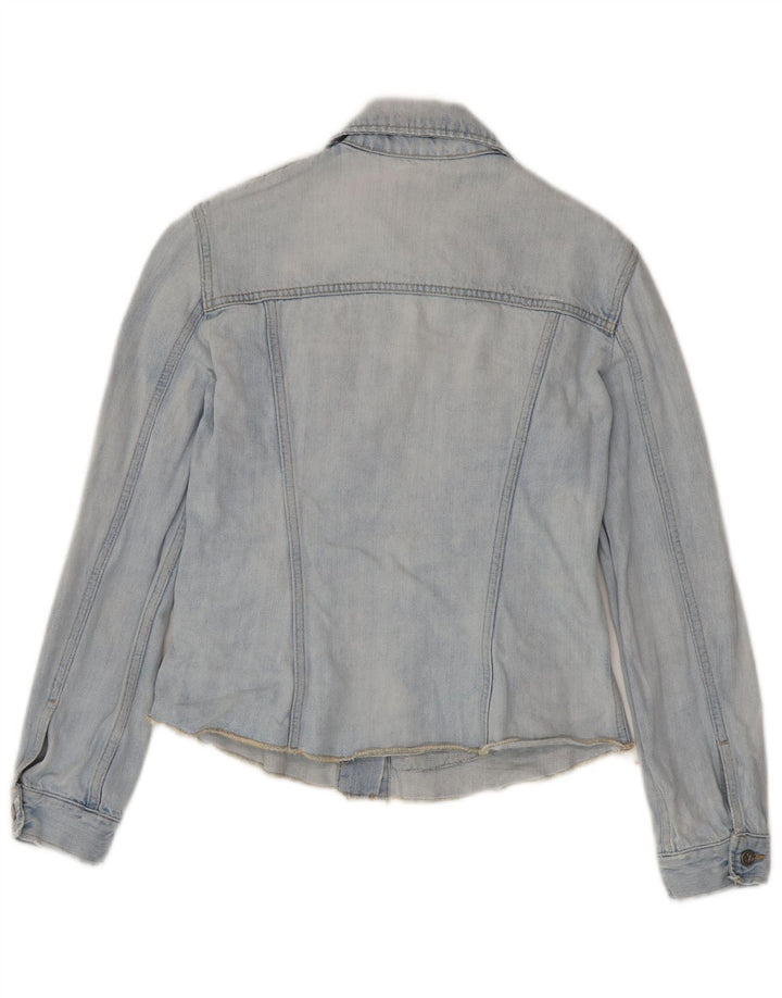 Jaqueta jeans feminina Calvin Klein Jeans Reino Unido 10 algodão azul pequeno
