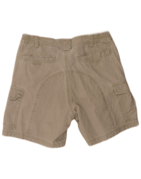 Timberland Mens Cargo Shorts W34 Grande Algodão Bege