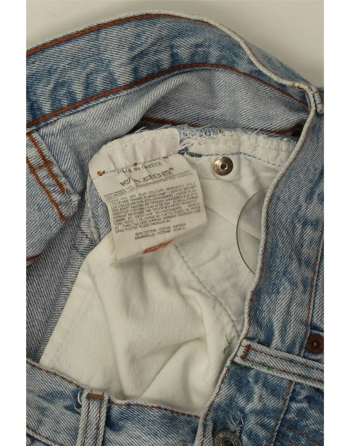 Saia jeans feminina Levi's 501 Midi W29 pequena azul algodão