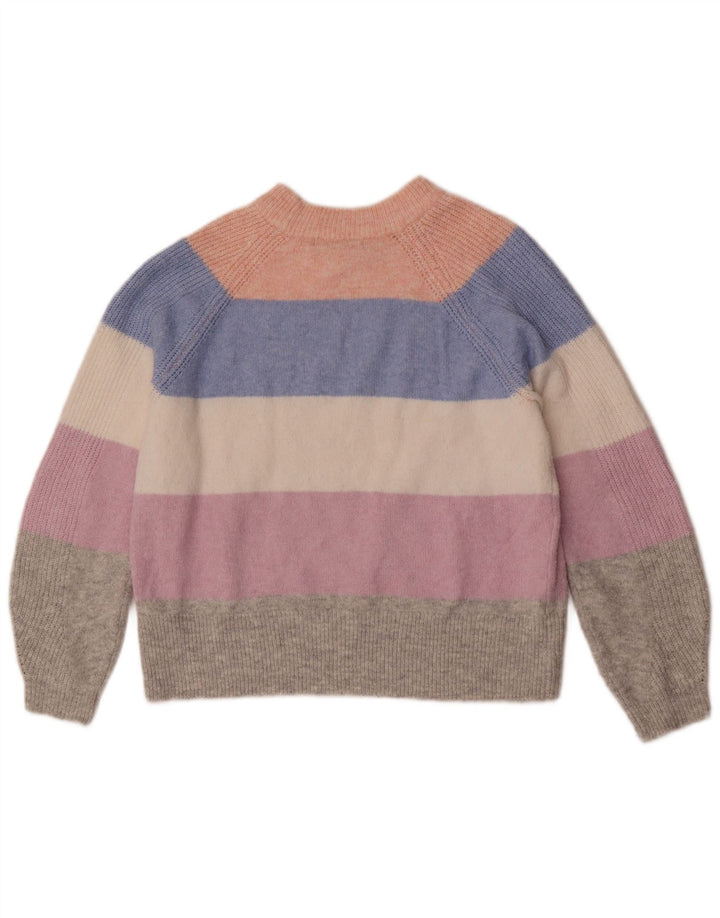 Suéter feminino Marks & Spencer com gola tartaruga Reino Unido 14 médio multicolorido
