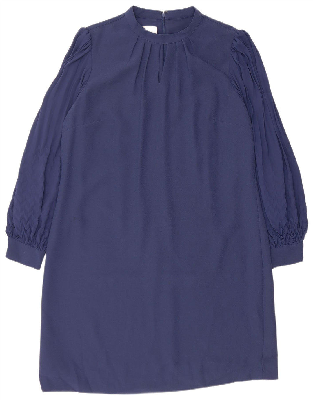 Vestido feminino Hobbs de manga comprida, tamanho UK 16, grande, azul marinho, poliéster