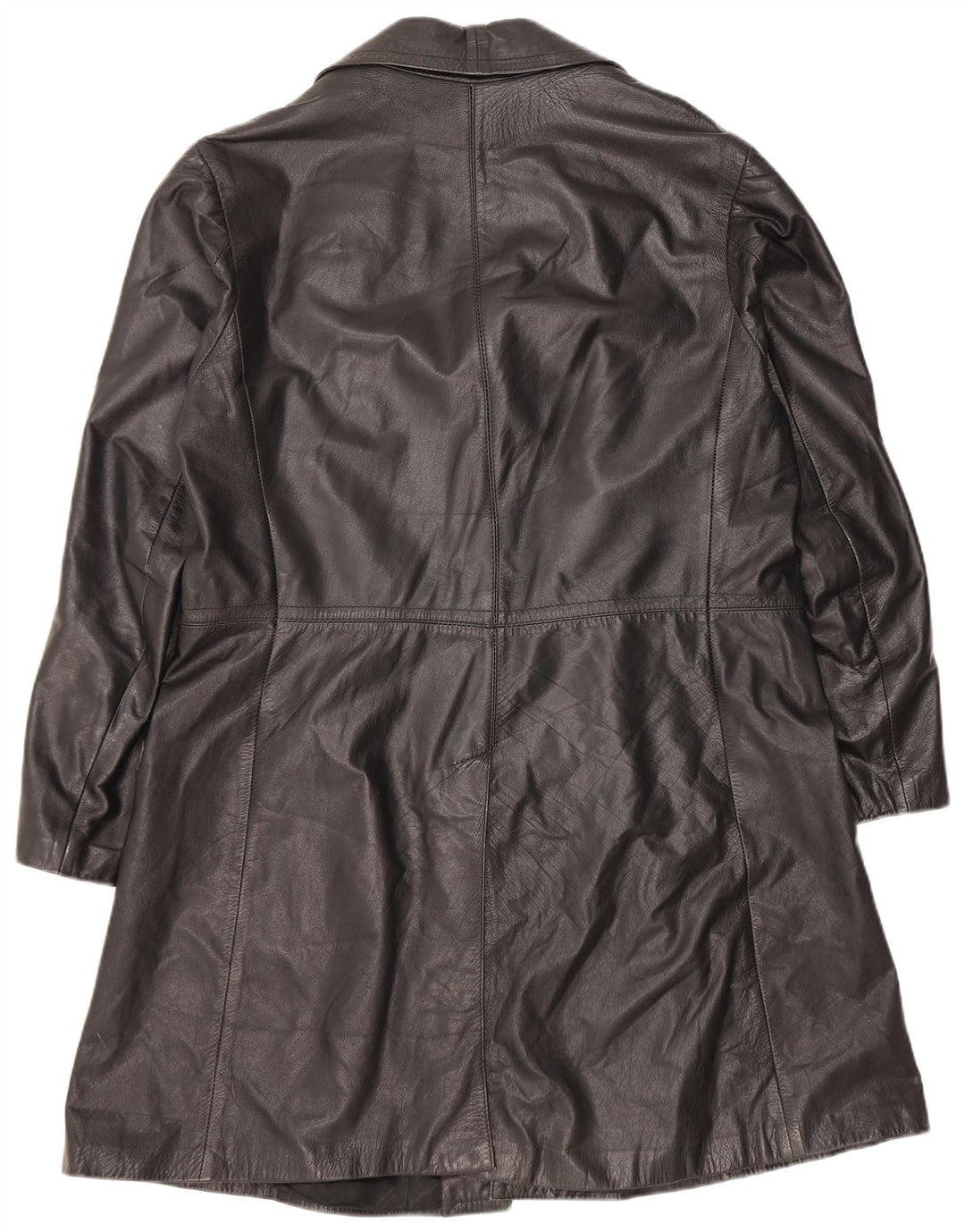 Casaco de couro masculino vintage UK 40 grande couro preto