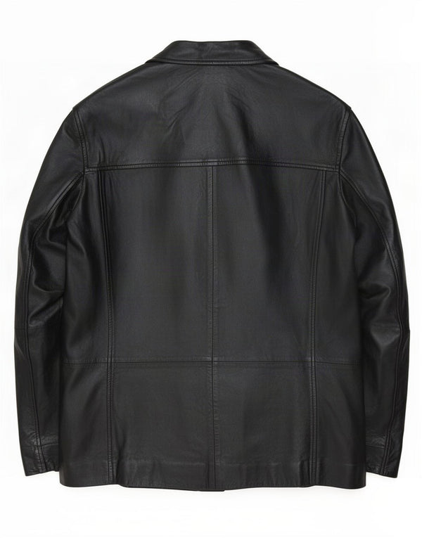 Jaqueta de couro masculina Gipsy UK 40 grande preta
