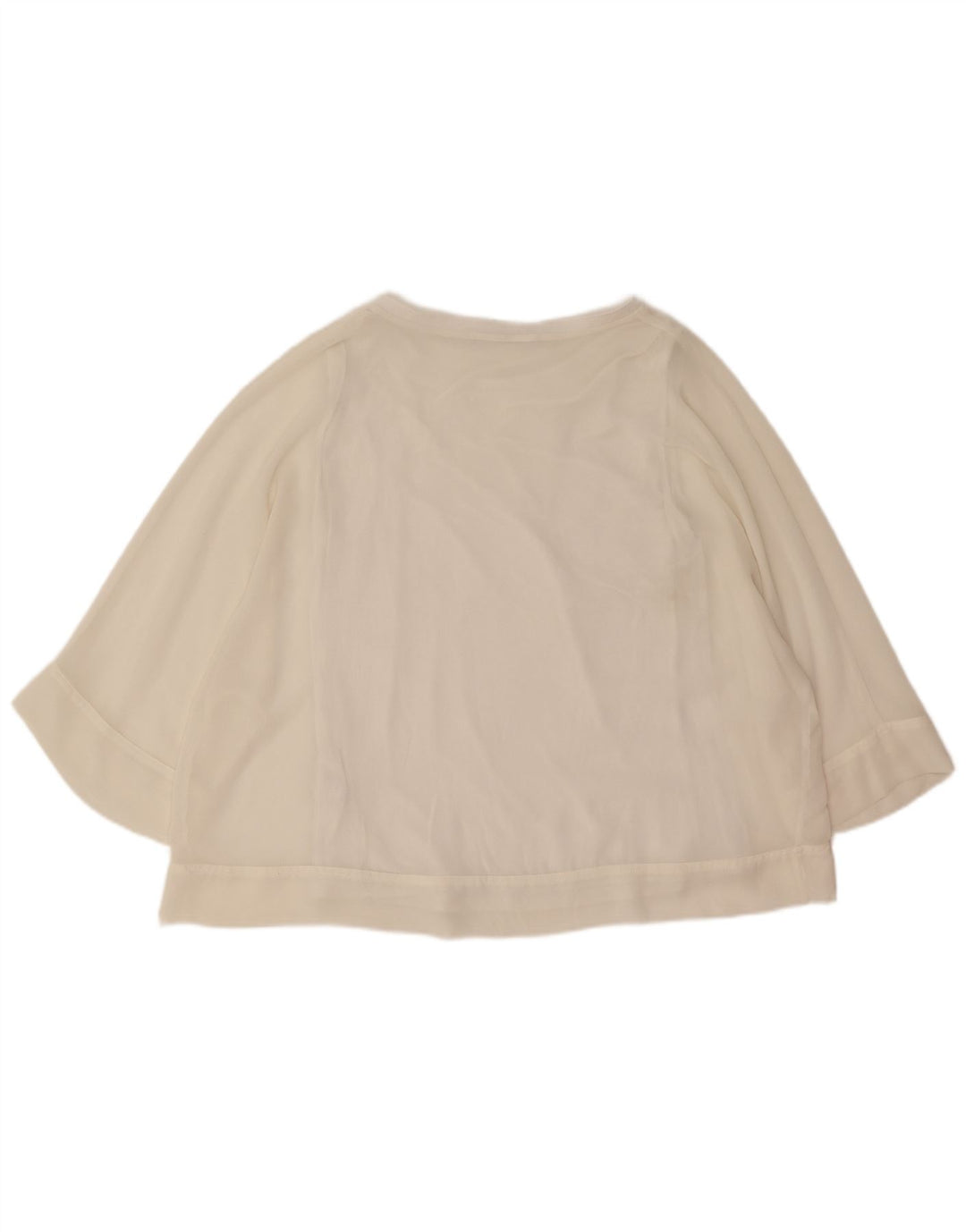 Blusa oversized feminina Zara UK 14 poliéster branco médio