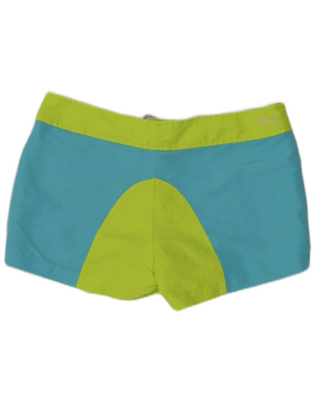 Shorts de natação femininos PUMA UK 12 poliéster colorblock azul médio