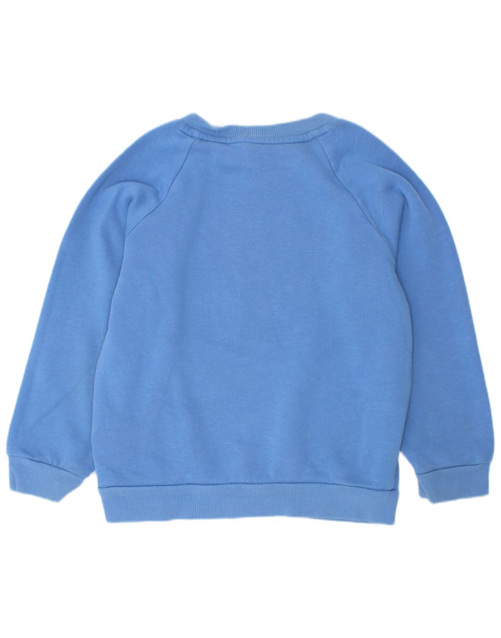 Adidas meninos moletom gráfico jumper 2-3 anos azul algodão
