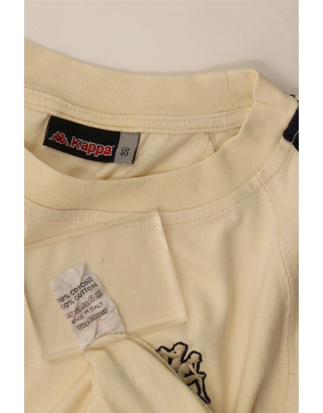 Camiseta masculina gráfica KAPPA Top pequeno algodão colorblock bege