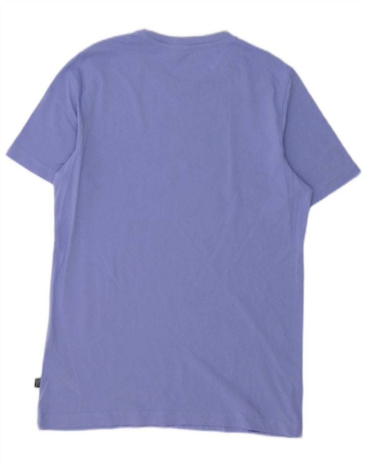 Puma Mens Graphic T-Shirt Top Pequeno Algodão Roxo