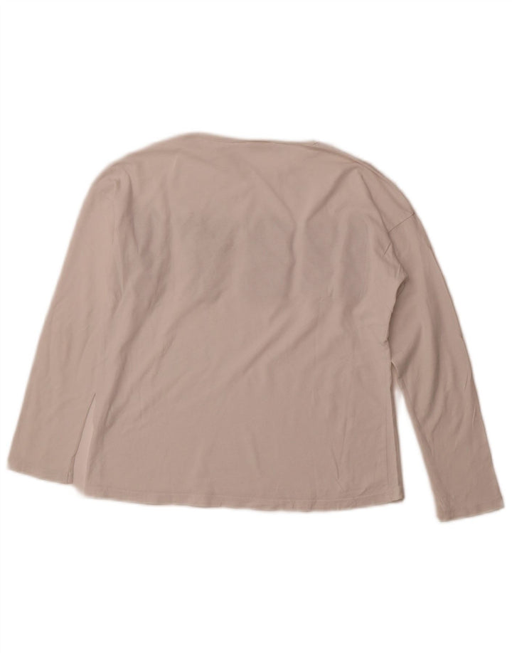 ZARA Girls Graphic Top manga comprida 9-10 anos algodão branco