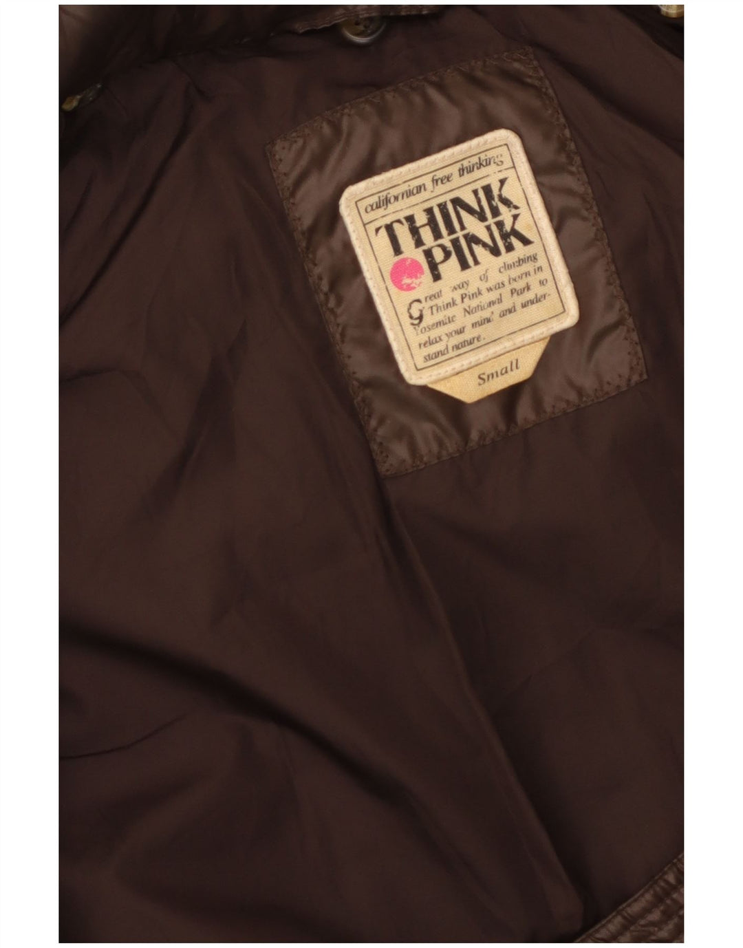 Casaco acolchoado com capuz feminino Think Pink UK 10 pequeno marrom