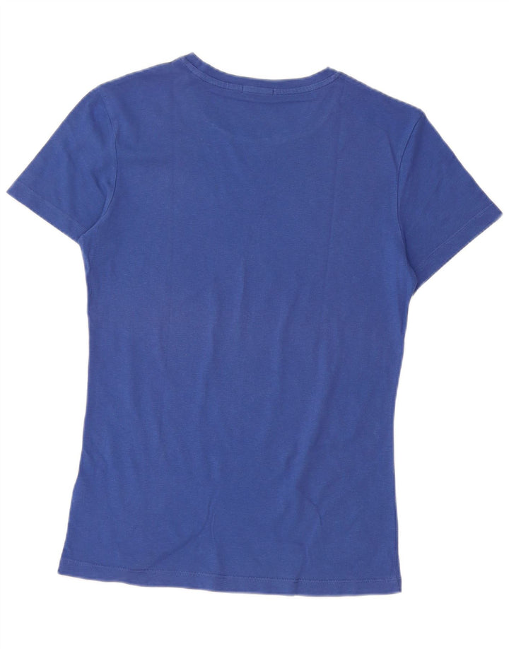 Camiseta feminina CALVIN KLEIN JEANS com estampa gráfica UK 12 algodão azul médio