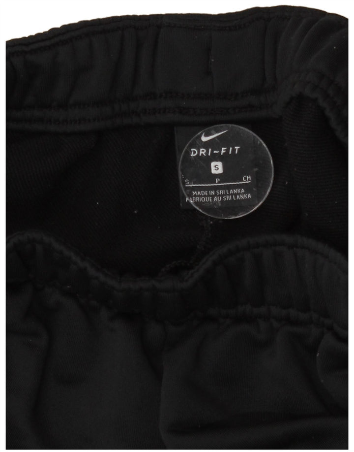 Calça de treino feminina Nike Dri Fit pequena preta de poliéster