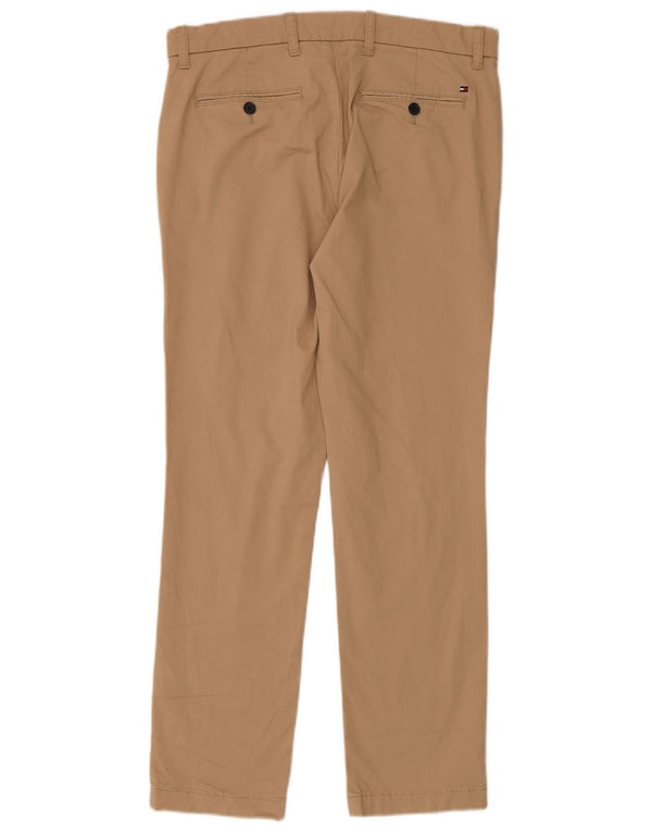 Calça Chino Masculina TOMMY HILFIGER Slim Fit W32 L30 Algodão Bege