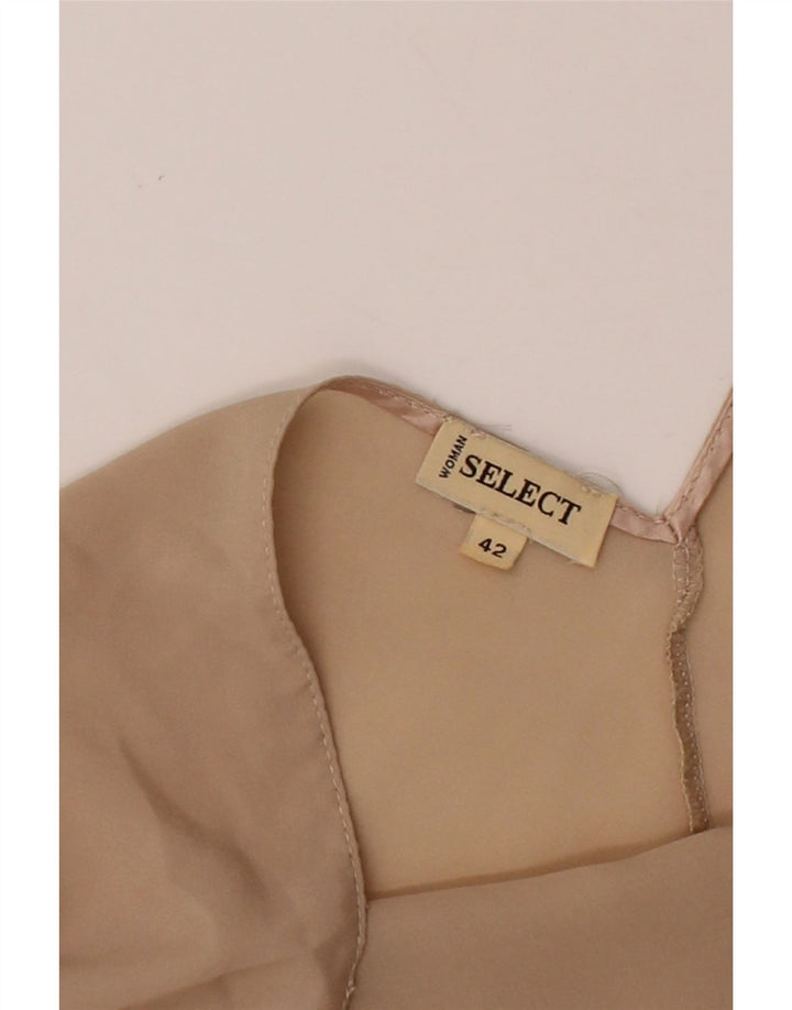VINTAGE Womens See Through Blouse Top IT 42 Medium Beige Vintage Vintage and Second-Hand Vintage from Messina Hembry 